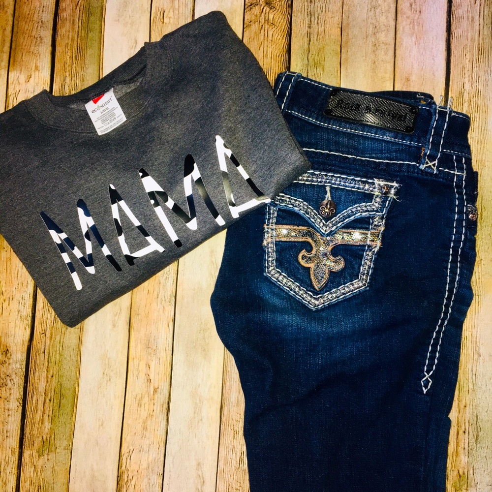 Mama sweatshirt leopard/cow print